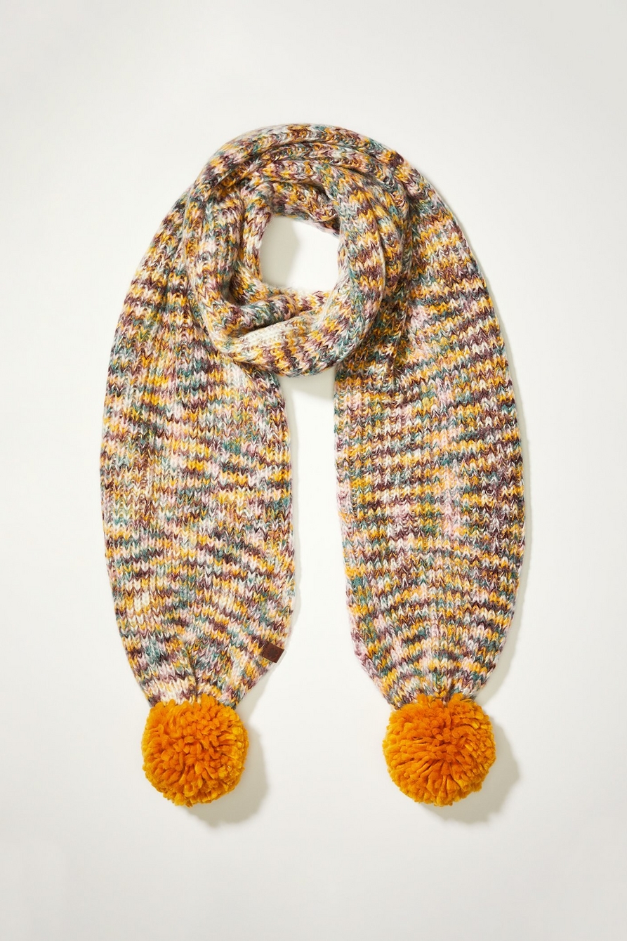 cozy muticolor knit scarf